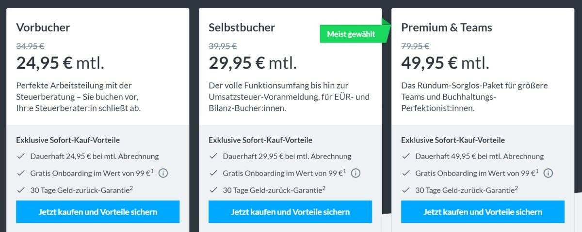 Buchhaltungsbutler Preise