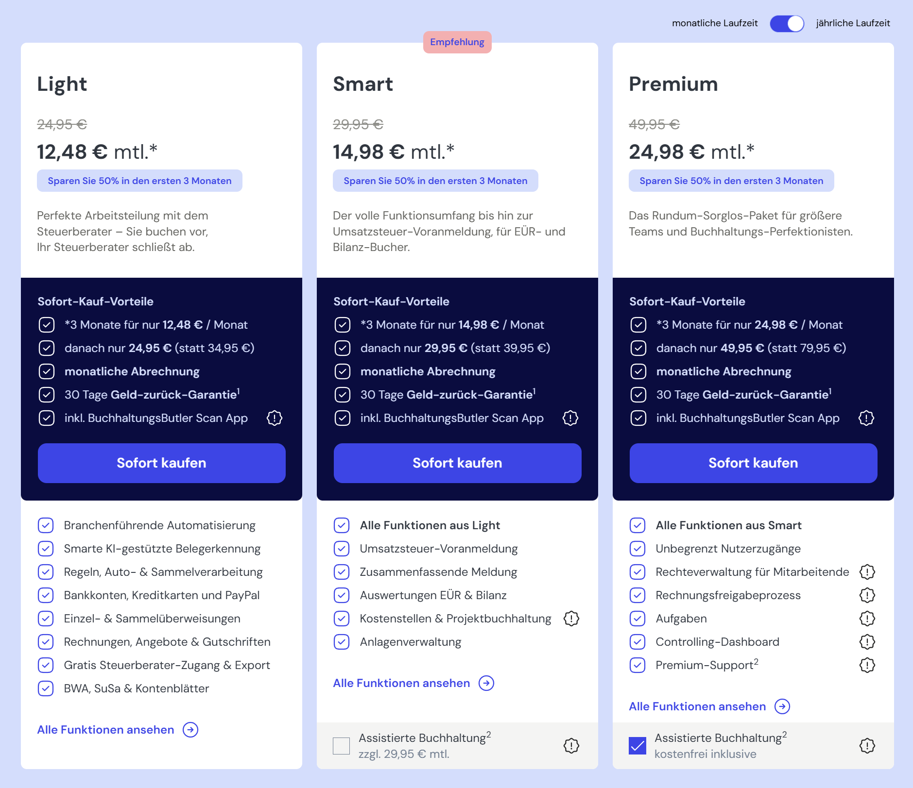 Buchhaltungsbutler Pakete 2026